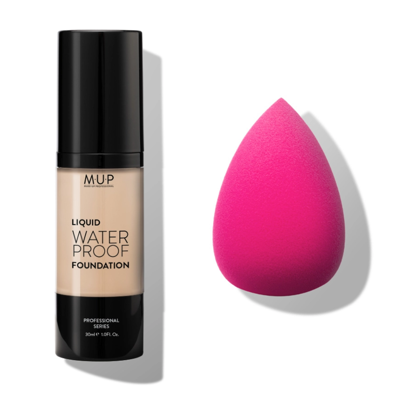 Fondotinta Liquido Waterproof MUP + Beauty Blender MUP