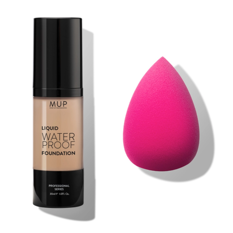 Fondotinta Liquido Waterproof MUP + Beauty Blender MUP